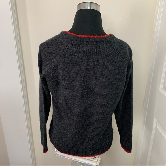 Jenny Anthro Rare Unique Knit Blue Jay Embroidered Bird Sweatshirt Sweater - Picture 8 of 9